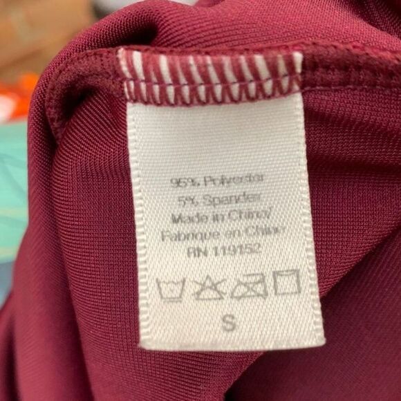 Jason Wu Velvet and Lace Burgundy Sleeveless Velour Lace Trim V-Neck Cami Top S - Picture 2 of 8